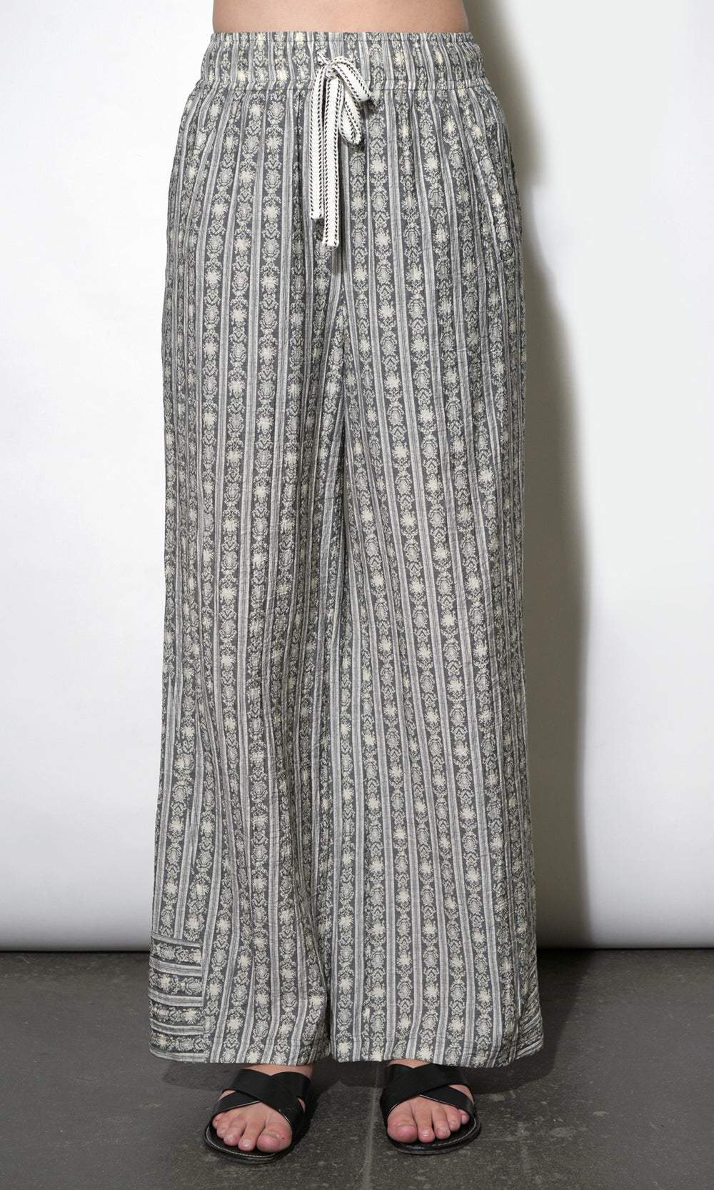 Naomi Stripe Pattern Drawstring Pants