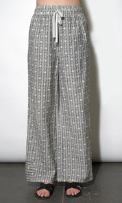 Naomi Stripe Pattern Drawstring Pants