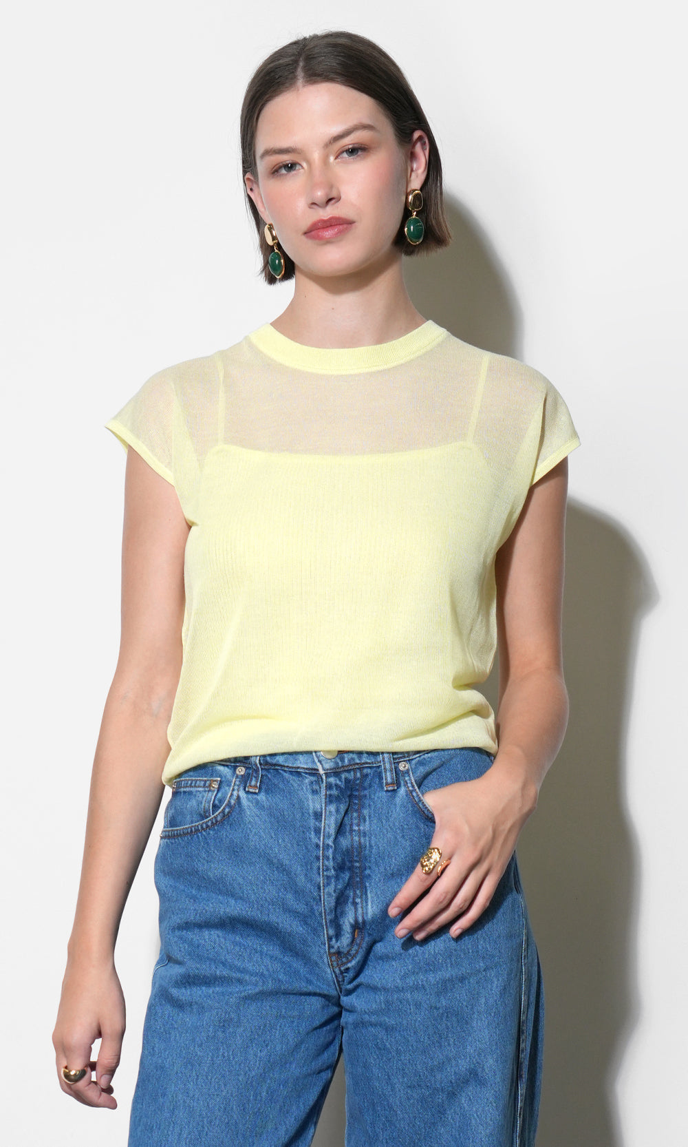 Natalia Sheer Bubble Sweater Top