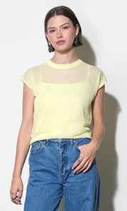 Natalia Sheer Bubble Sweater Top