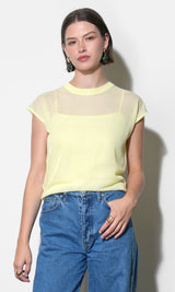 Natalia Sheer Bubble Sweater Top