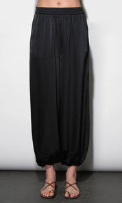 Ophelia Elastic Waist Balloon Black Pants