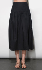Oren Poplin Midi Skirt