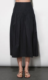 Oren Poplin Midi Skirt