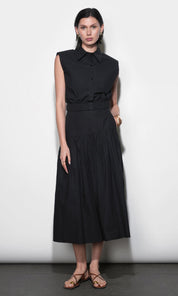 Oren Poplin Midi Skirt