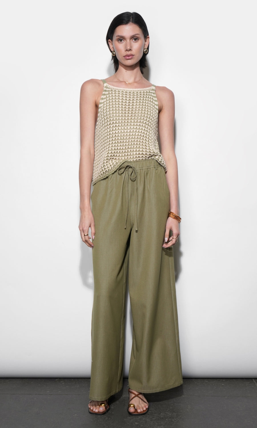 Paisley Wide Leg Pull On Pants