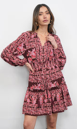 Ringo Long Sleeve Smocked Mini Dress