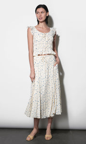 Sadue Godet Midi Skirt