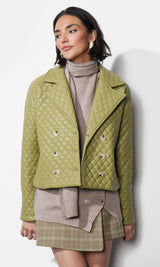 Sandra Quilted Vegan Leather Jacket