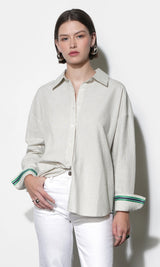 Sierra Oversized Stripe Button Down Shirt