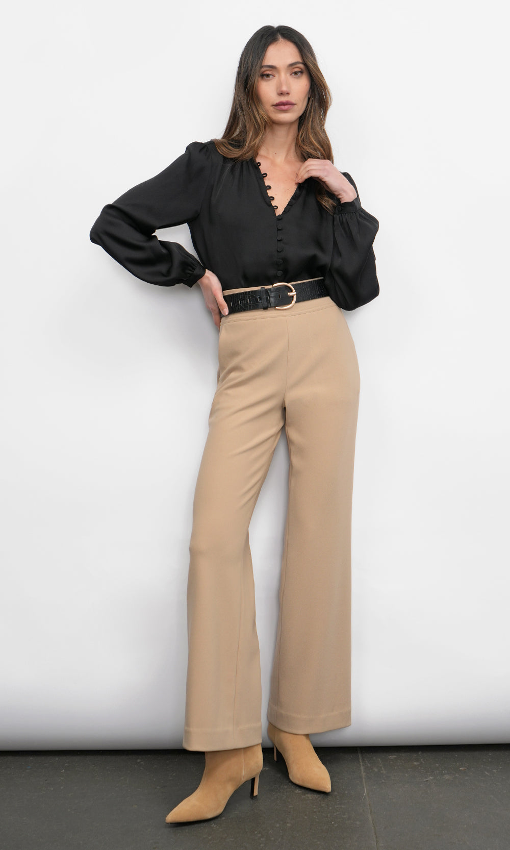 Silvie Wide Leg Knit Trousers