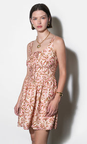 Sophia Square Tie Neck Mini Dress