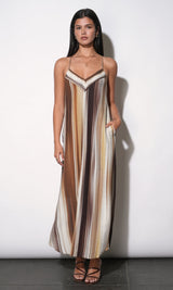 Stella Vertical Watercolor Maxi Dress