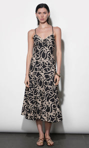 Tara Braided Strap Midi Dress
