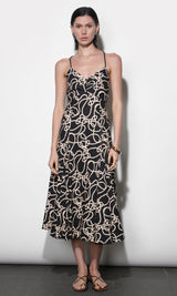Tara Braided Strap Midi Dress