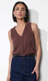 Thomas Cable Knit Vest