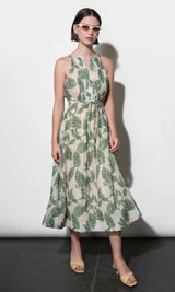 Veneria Halter Midi Dress