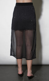 Virgil Sheer Studded Midi Skirt