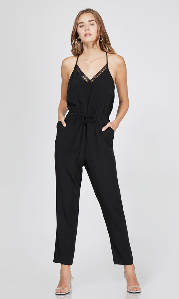 Tricia Lace Trim Jumpsuit