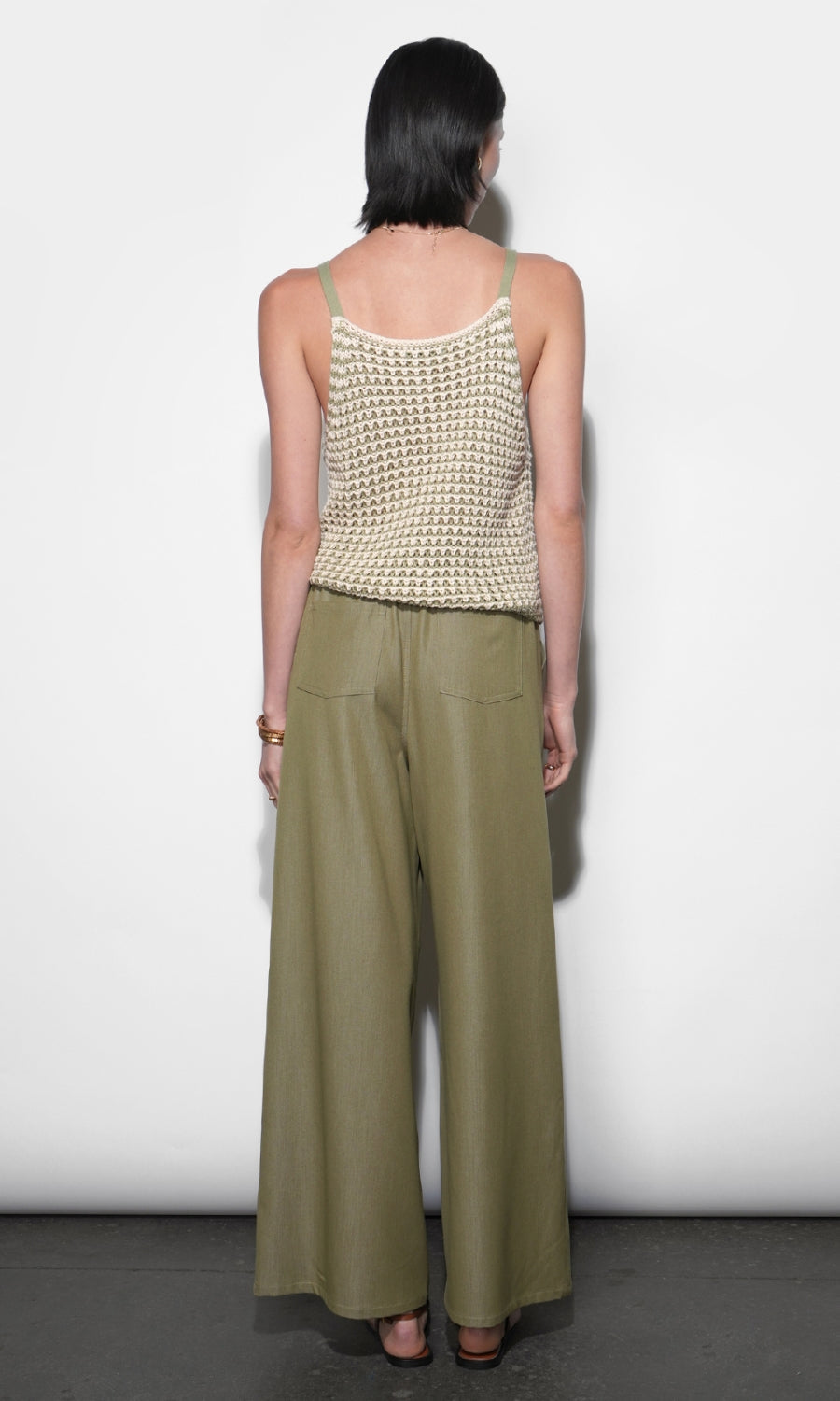 Paisley Wide Leg Pull On Pants