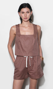 Haley Cuffed Hem Drawstring Shorts