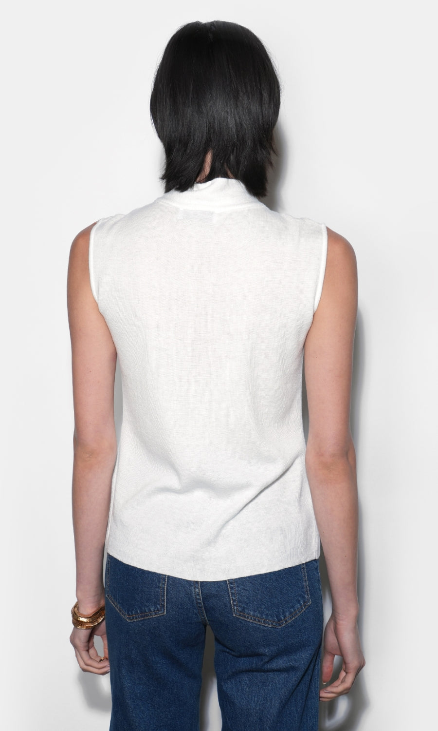 Taylor Draped Neck Sleeveless Knit Top