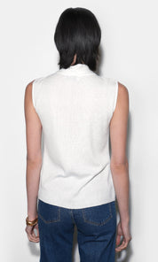 Taylor Draped Neck Sleeveless Knit Top