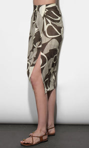 Iris Draped Midi Skirt