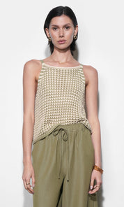 Quincy Crochet Knit Sleeveless Top