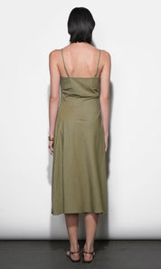 Olivia Cinched Waist Midi Slip Dress