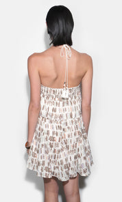 Wendy Halter Godet Skirt Mini Dress