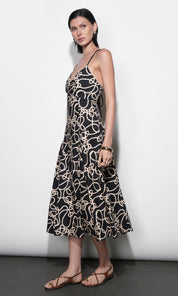 Tara Braided Strap Midi Dress