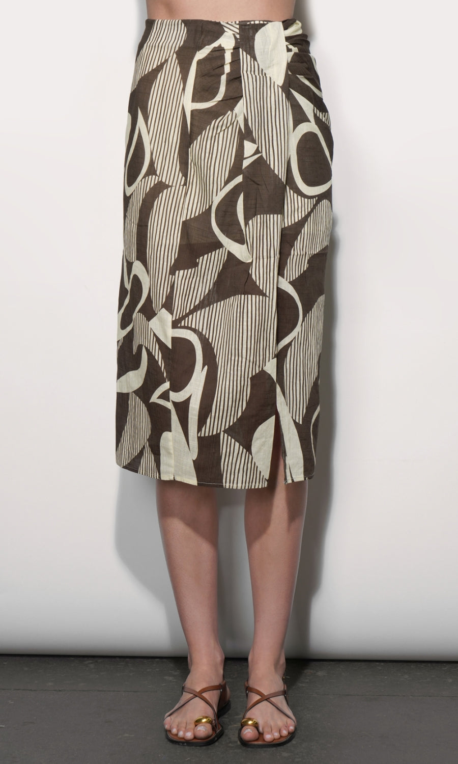 Iris Draped Midi Skirt