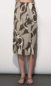 Iris Draped Midi Skirt