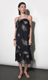 Paige Layered Ruffle Midi Dress