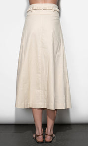 Yvette Pleat detail Mini Skirt With Belt