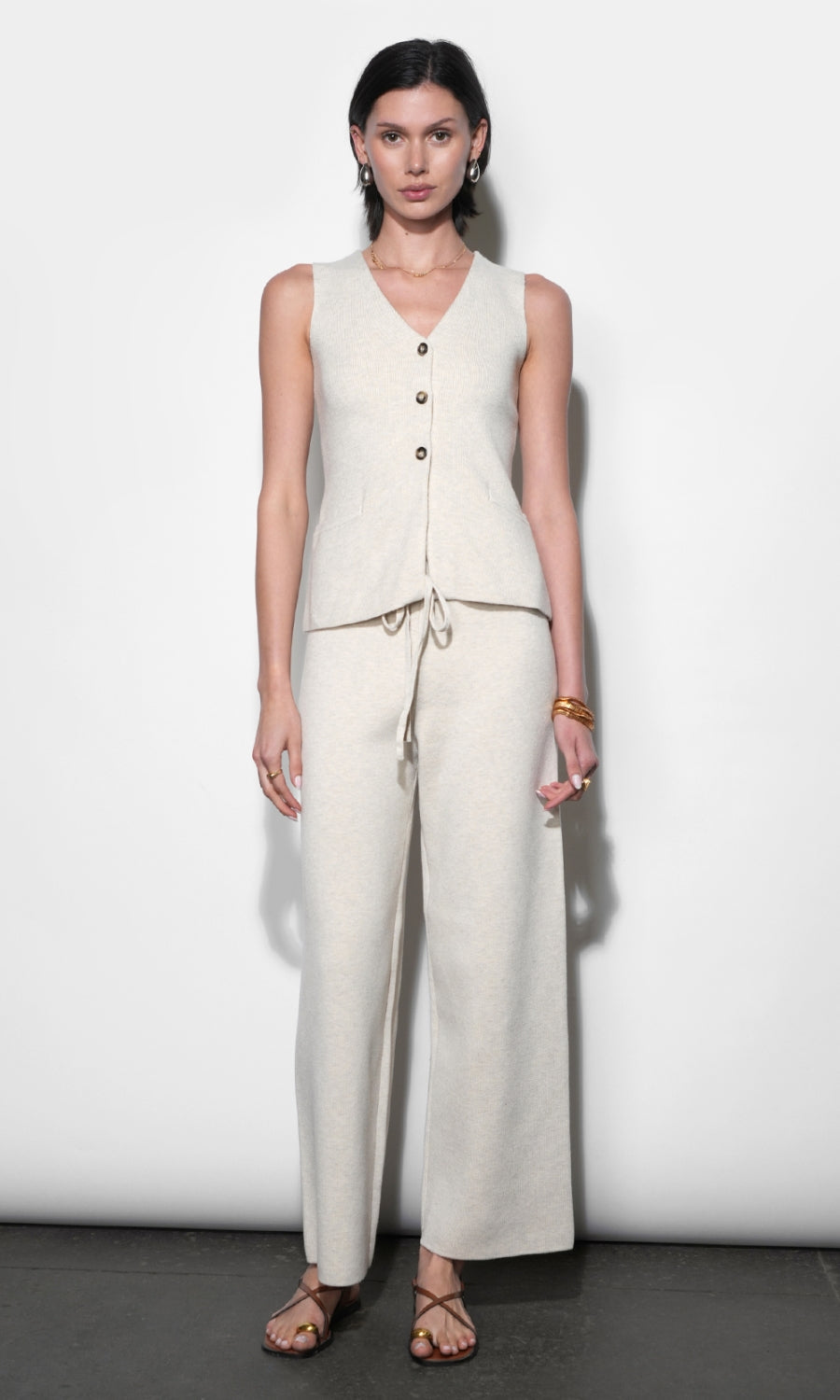 Raven Knit Pull-On Pants