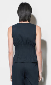 Lacey Pintuck Sleeveless Top