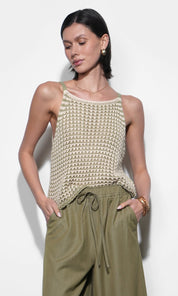 Quincy Crochet Knit Sleeveless Top