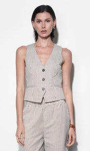 Alice Canvas Stripe Vest