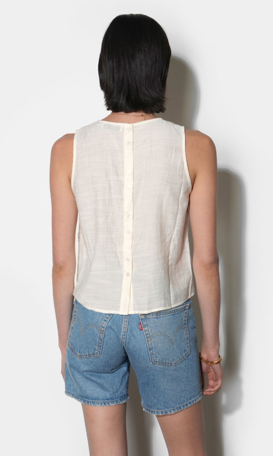 Alice Sheer Embroidered Sleeveless Top