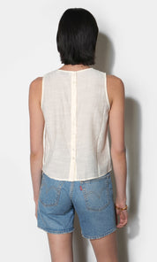 Alice Sheer Embroidered Sleeveless Top