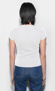 Vera Crew Neck Button Detailed Knit Top