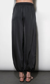 Ophelia Elastic Waist Balloon Black Pants