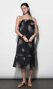 Paige Layered Ruffle Midi Dress