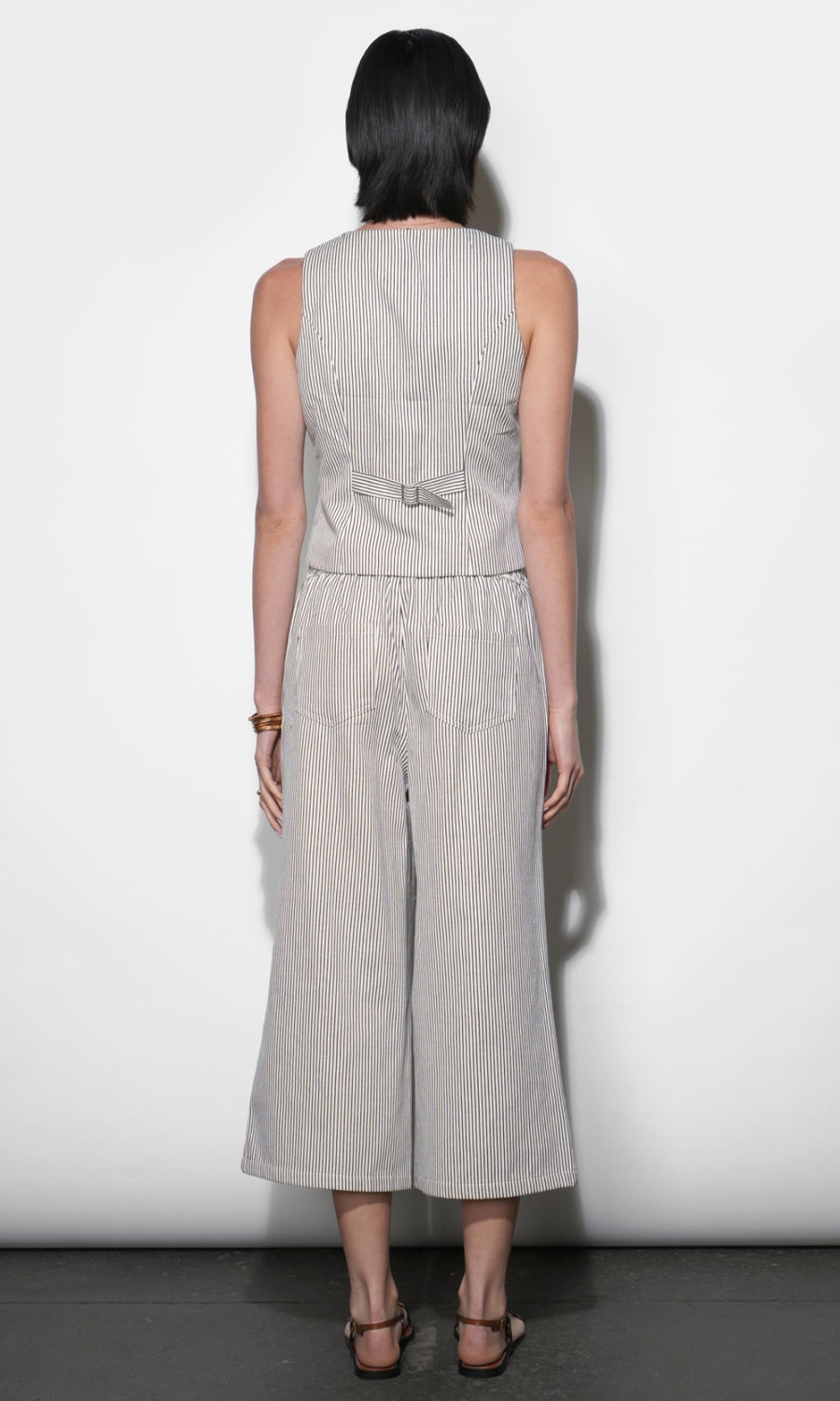 Alice Canvas Stripe Wide Leg Culottes