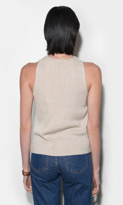 Ingrid Cross Front Halter Knit Top
