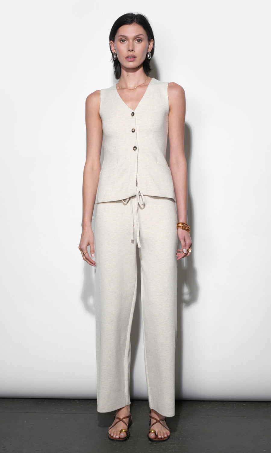 Raven Knit Pull-On Pants