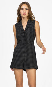 Ingrid Cupro Sleeveless Romper W/ Side Tabs
